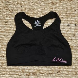 🛍 LA GEAR X Black Sports Bra - Girls - Size Large